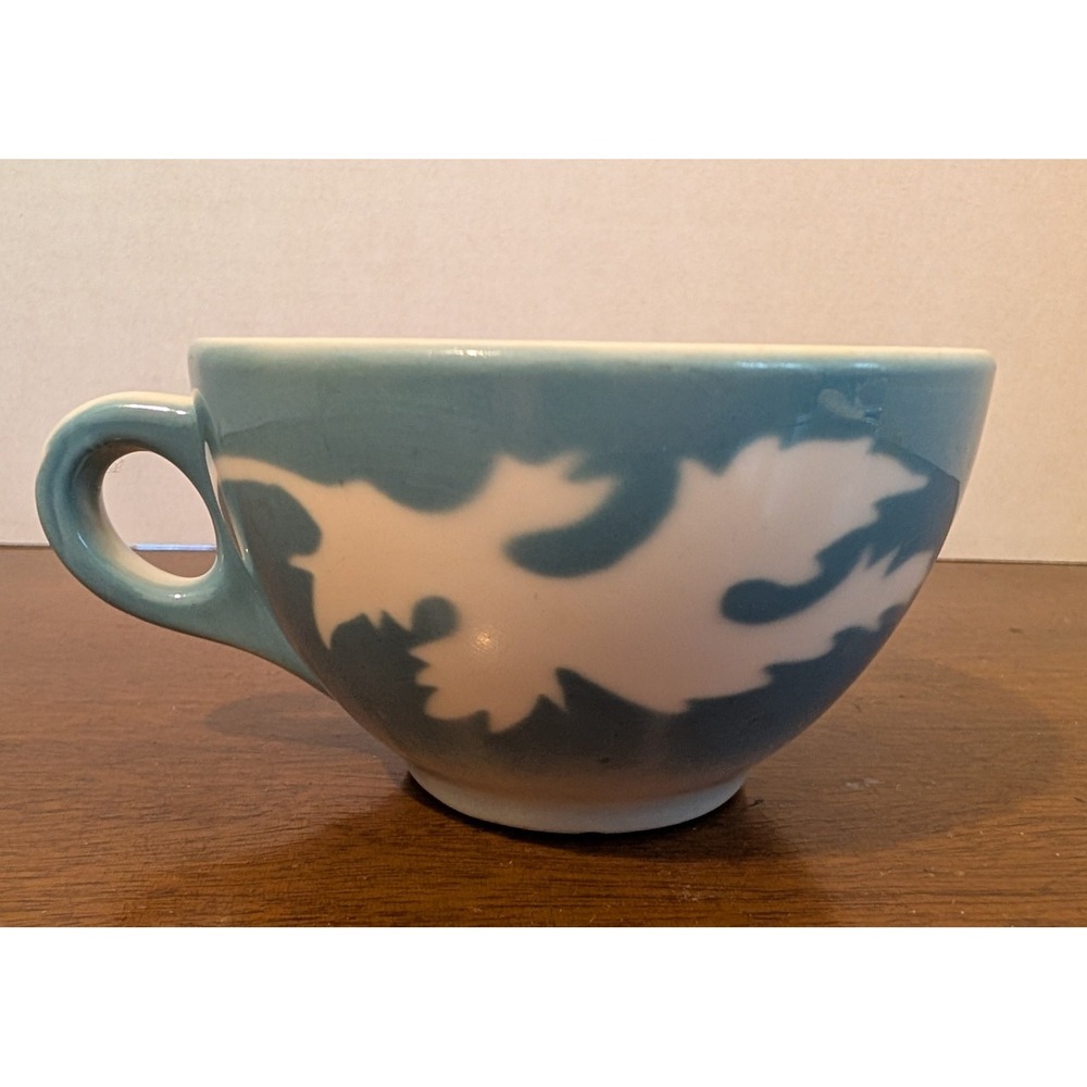 Syracuse China Blue And White Oak Leigh Cup, Restaurant Ware
